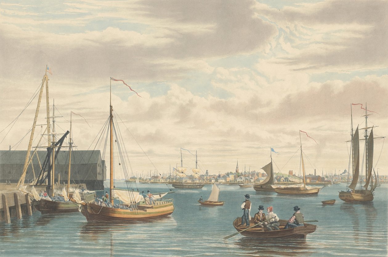 Boston: From the Ship House West End of the Navy Yard by William James Bennett