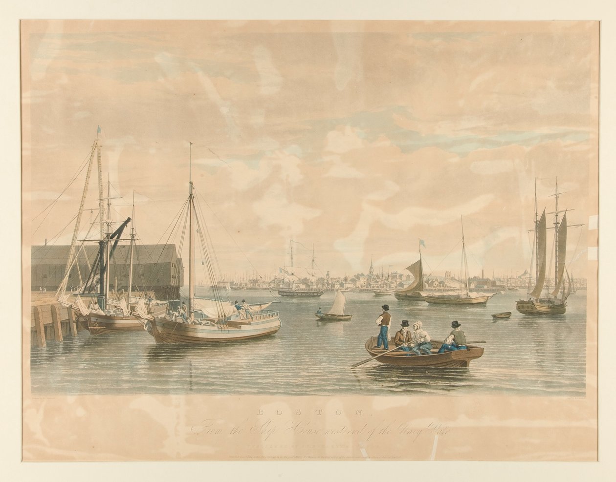 Boston. From the Ship House, West End of the Navy Yard by William James Bennett