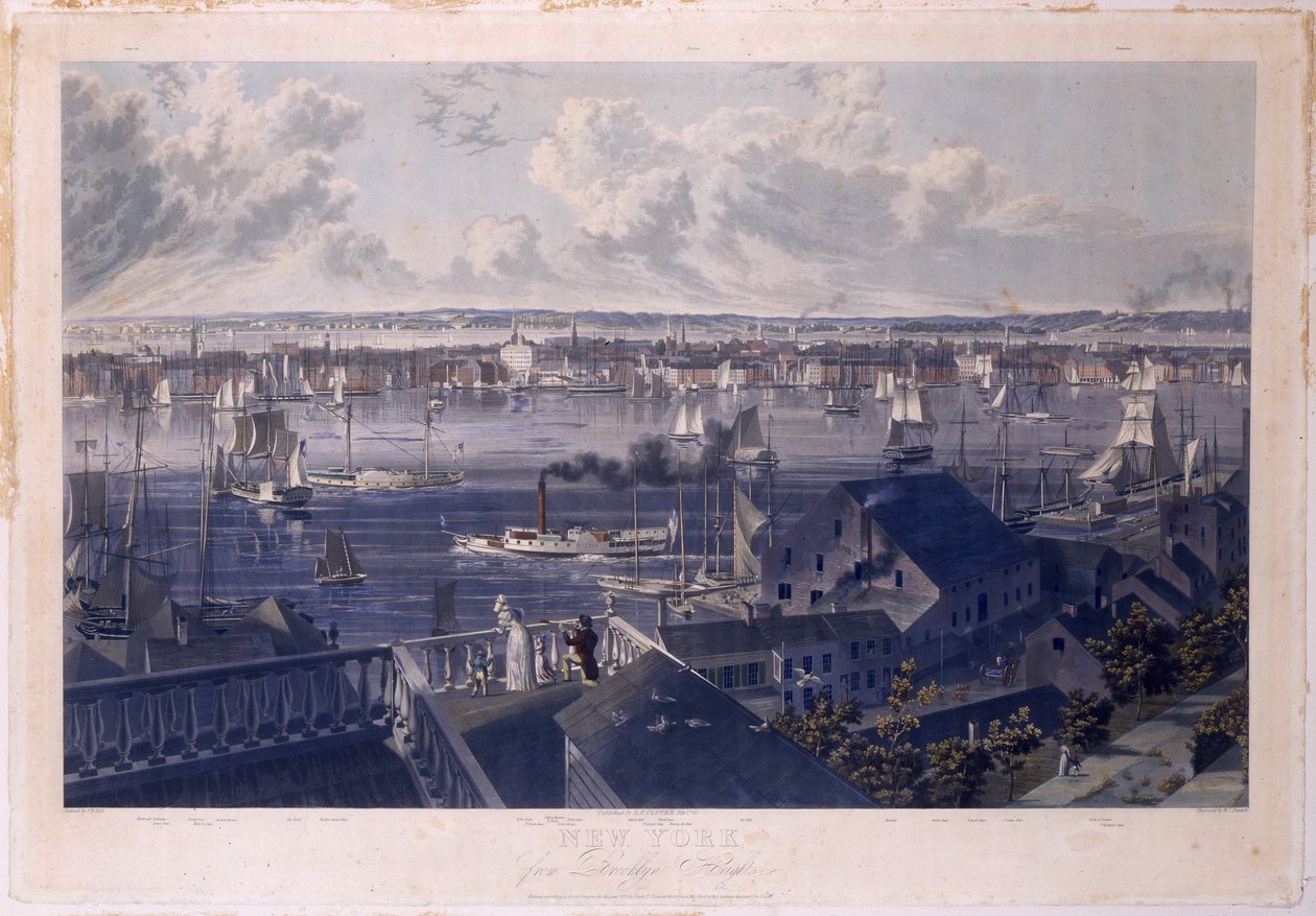 New York from Brooklyn Heights by William James Bennett