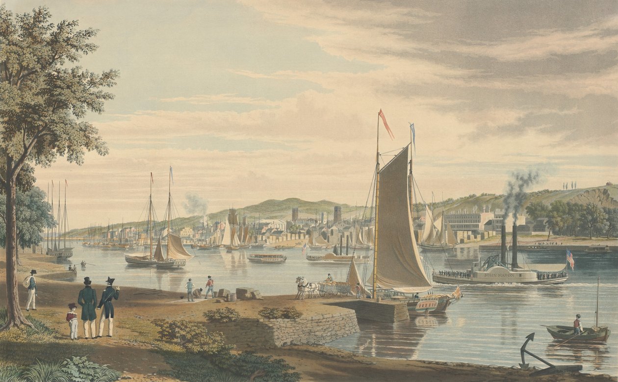 Troy: Taken from the West Bank of the Hudson in Front of the United States Arsenal by William James Bennett