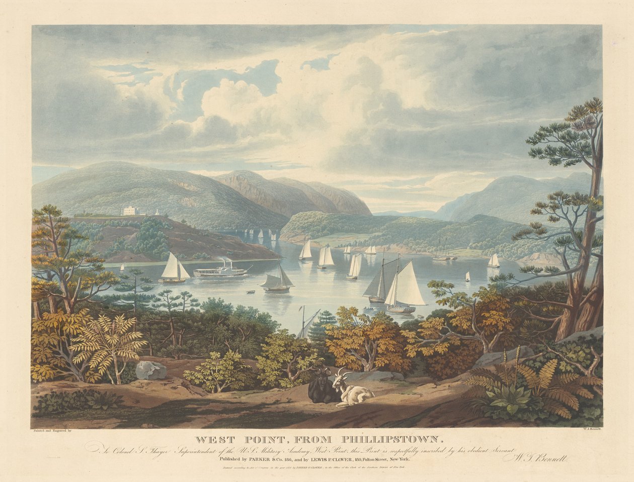 West Point, from Phillipstown by William James Bennett