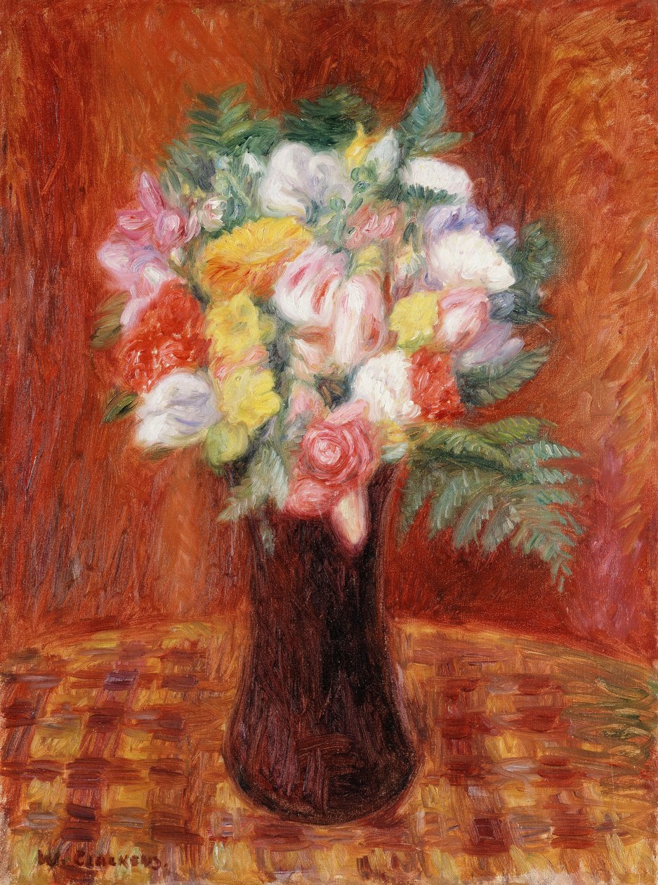 Bouquet in Purple Vase by William James Glackens