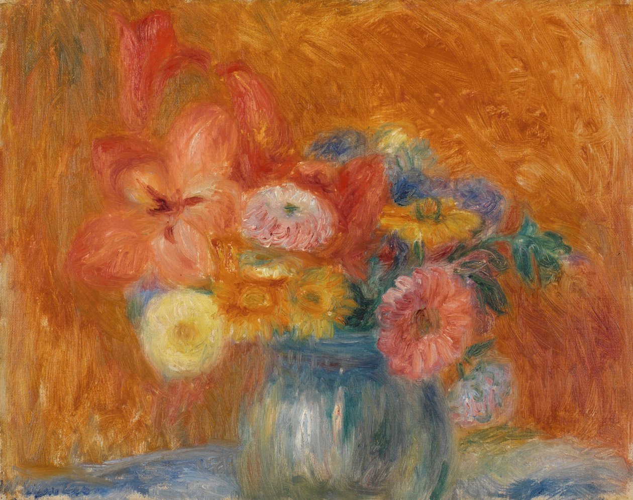 Green Bowl of Flowers by William James Glackens