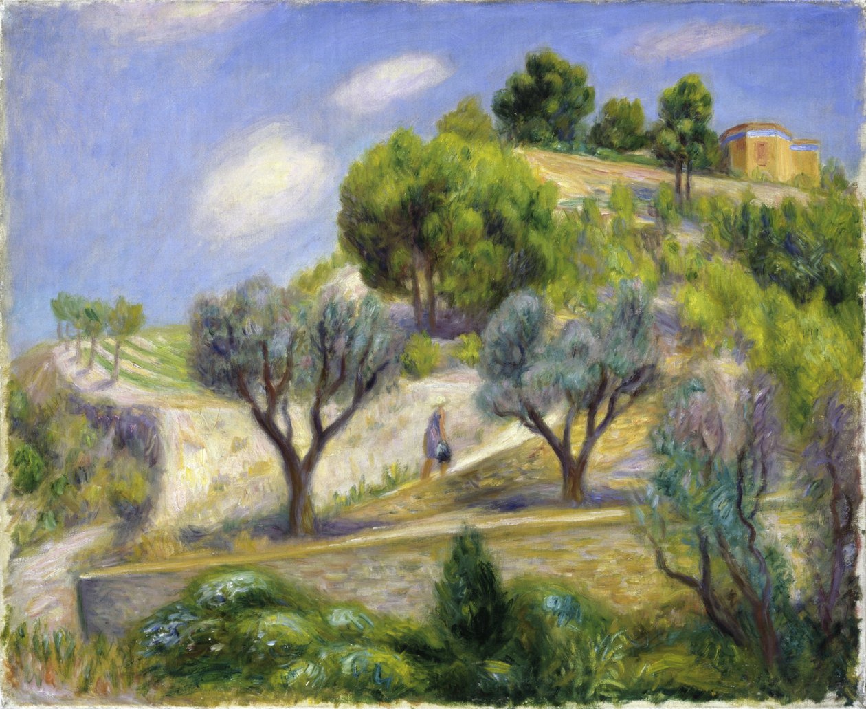 The Hill of Vence - "Terraced Hill, Vence" Painting by William James Glackens by William James Glackens