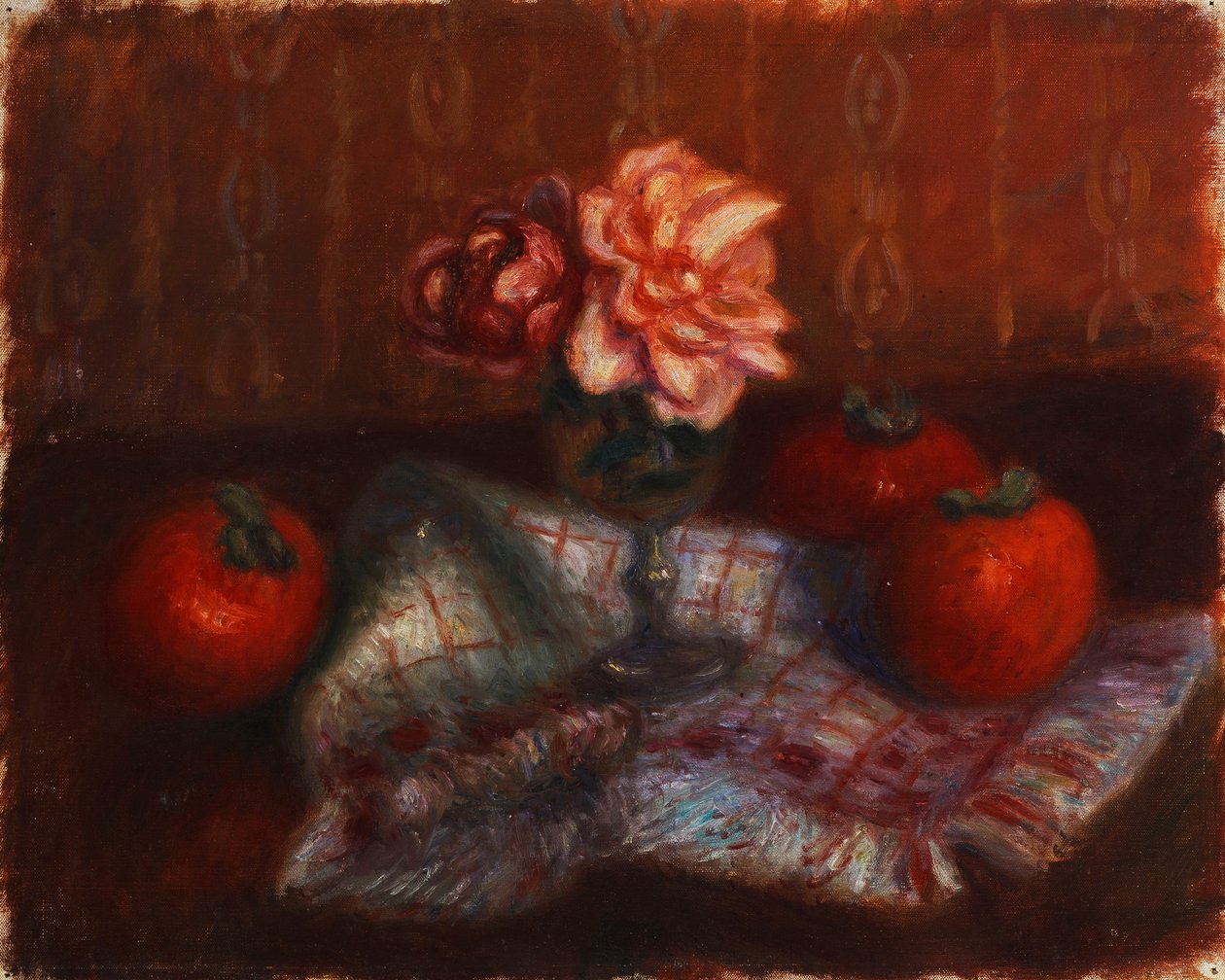 Roses and Persimmons by William James Glackens