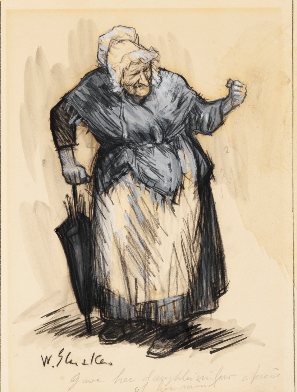 She Gave Her Daughter-in-law a Piece of Her Mind by William James Glackens