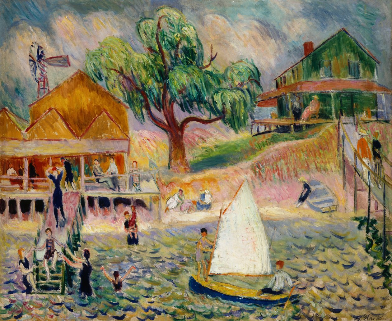 The Green Beach Cottage, Bellport, Long Island by William James Glackens