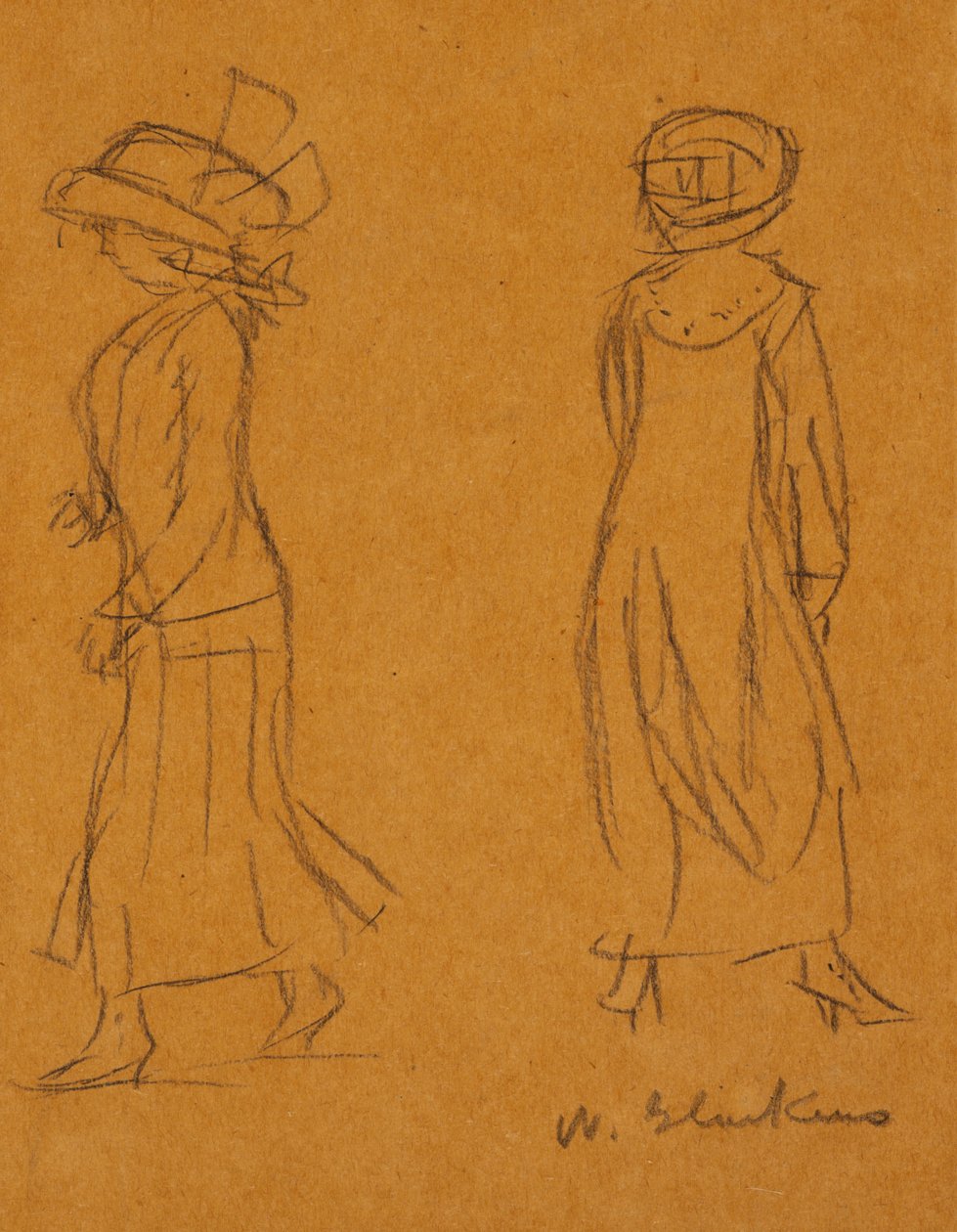 Two Women Facing in Different Directions by William James Glackens