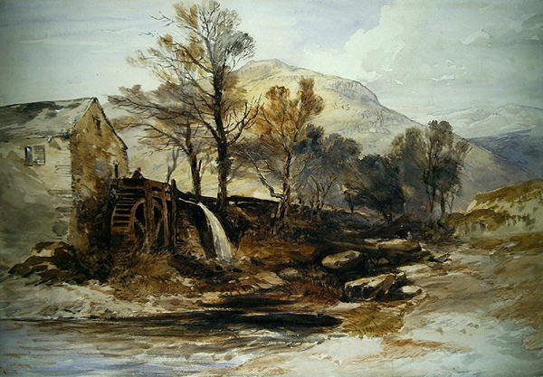 A Watermill in North Wales by William James Muller
