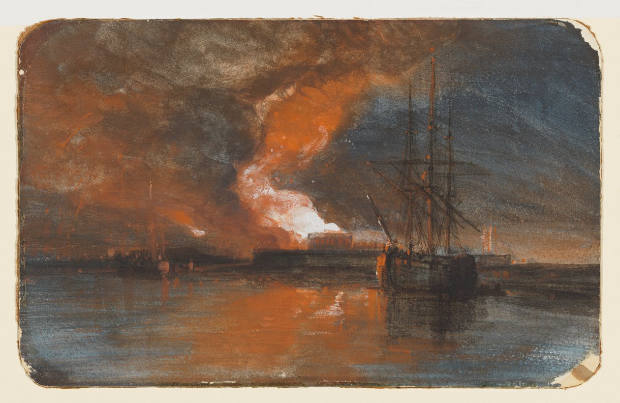 The Burning of the New Gaol, Bristol by William James Muller