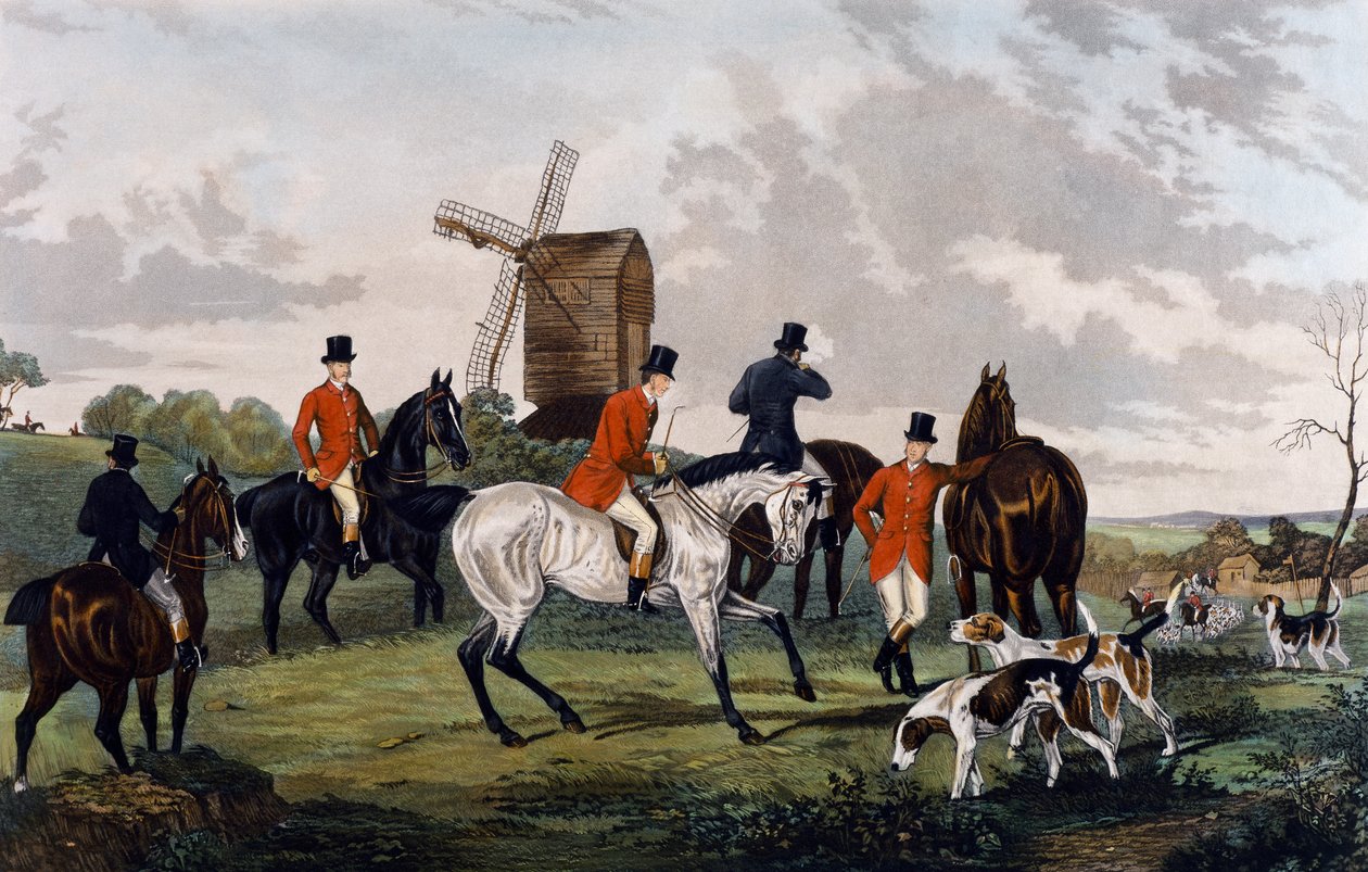 Meet, setting off on fox hunt by William Joseph (after) Shayer