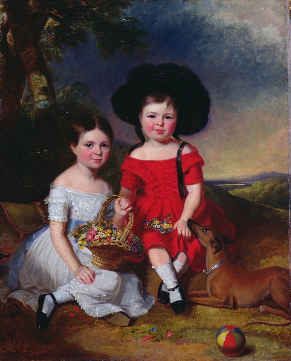 Annie and John Edward, children of Thomas Rhodes of Leeds by William Keighley Briggs