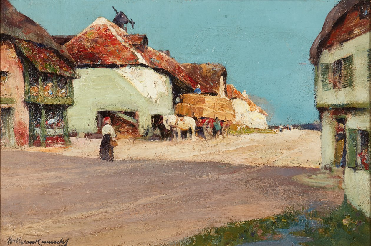 Hay Cart, a Normandy Village by William Kennedy