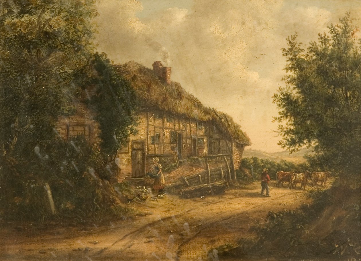 Cottages at Petersfield Hampshire, 1839 by William Kidd