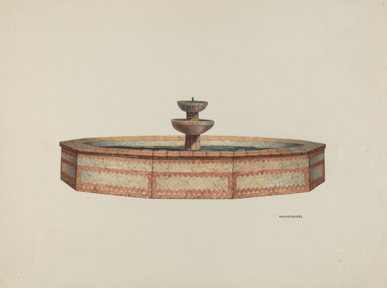 Mission Fountain by William Kieckhofel