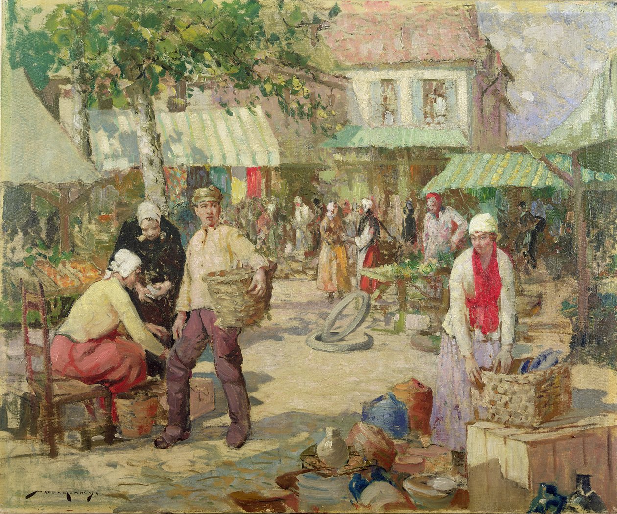 A Breton Market by William Lee Hankey