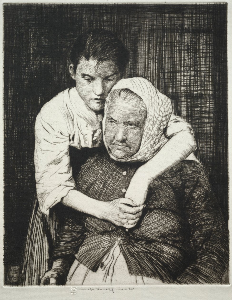 Etaples Fisher Folk by William Lee Hankey