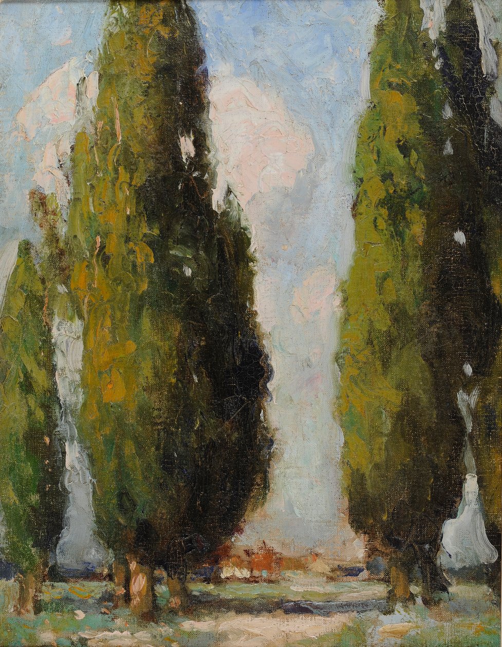Lombardy Poplars by William Lee Hankey