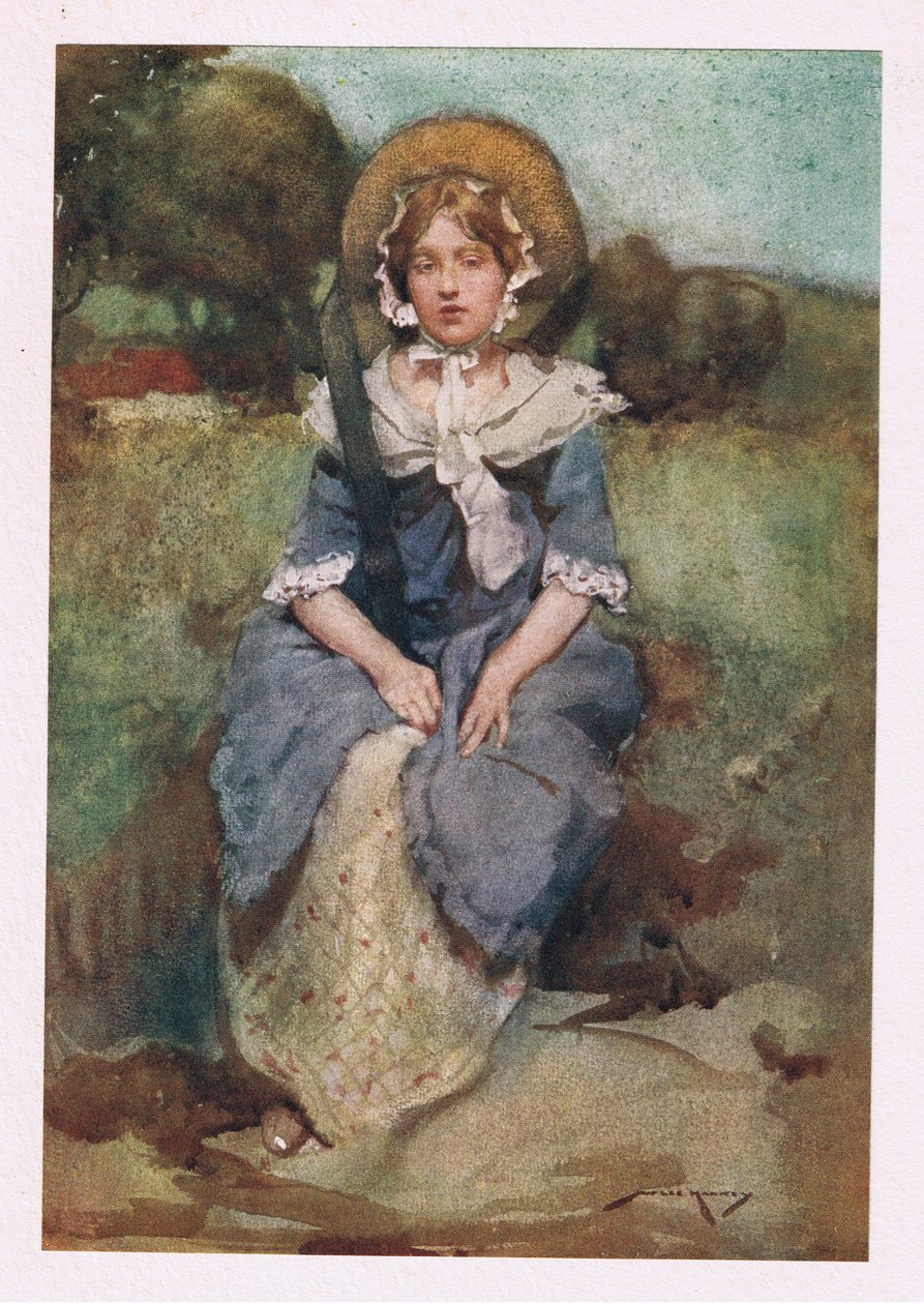 Slights Every Borrowed Charm That Dress Supplies, Now Shares with Art the Triumph of Her Eyes by William Lee Hankey
