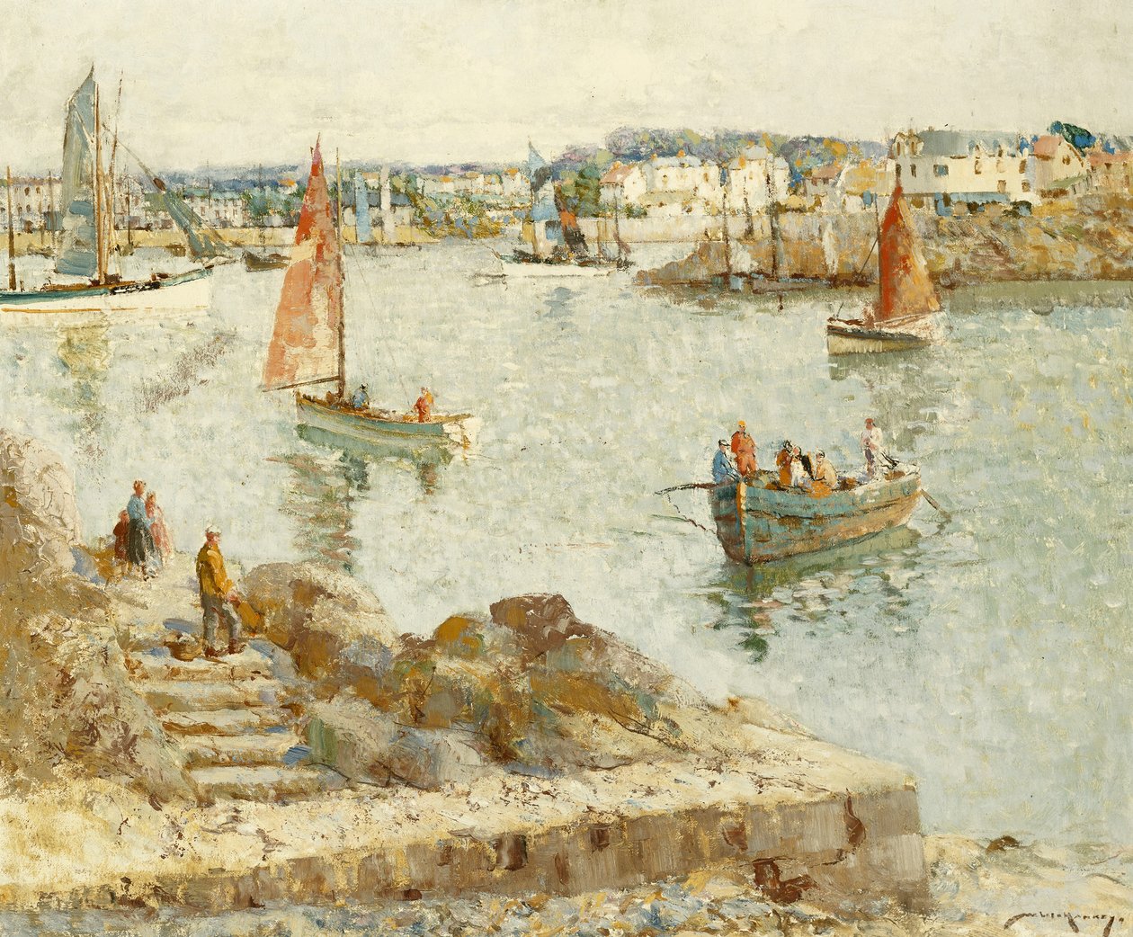The Ferry, Concarneau by William Lee Hankey