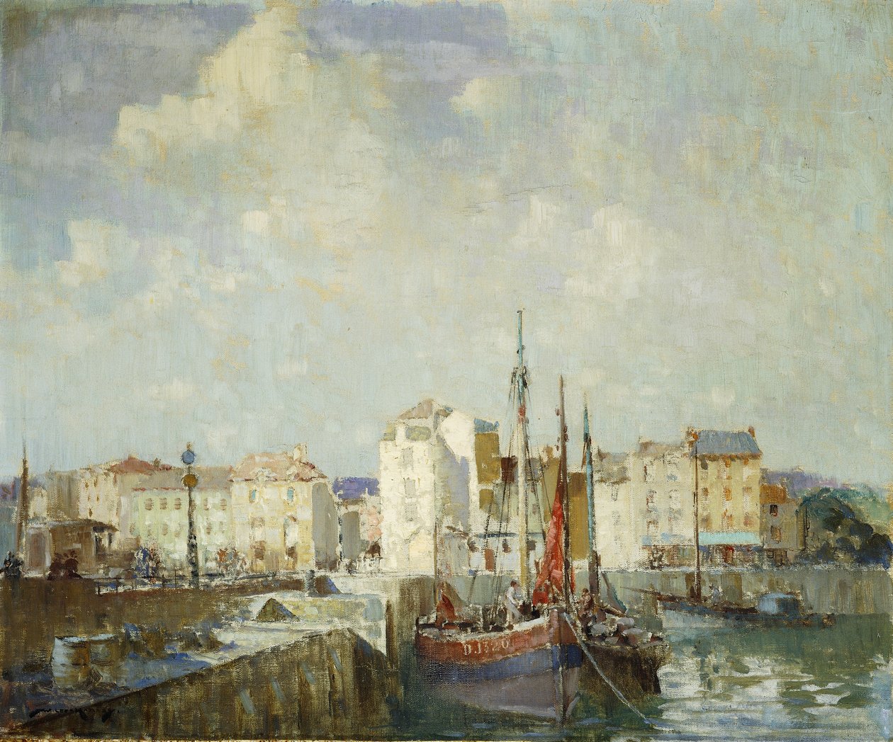 The Inner Harbour, Dieppe by William Lee Hankey