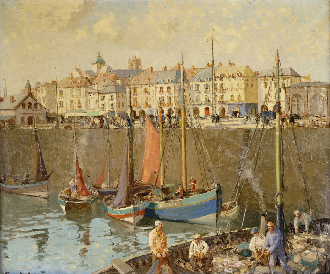 The Quai, Dieppe by William Lee Hankey