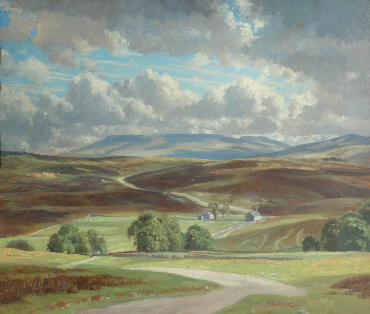 Newbiggin Moor and Wild Boar Fell by William Lionel Waddington