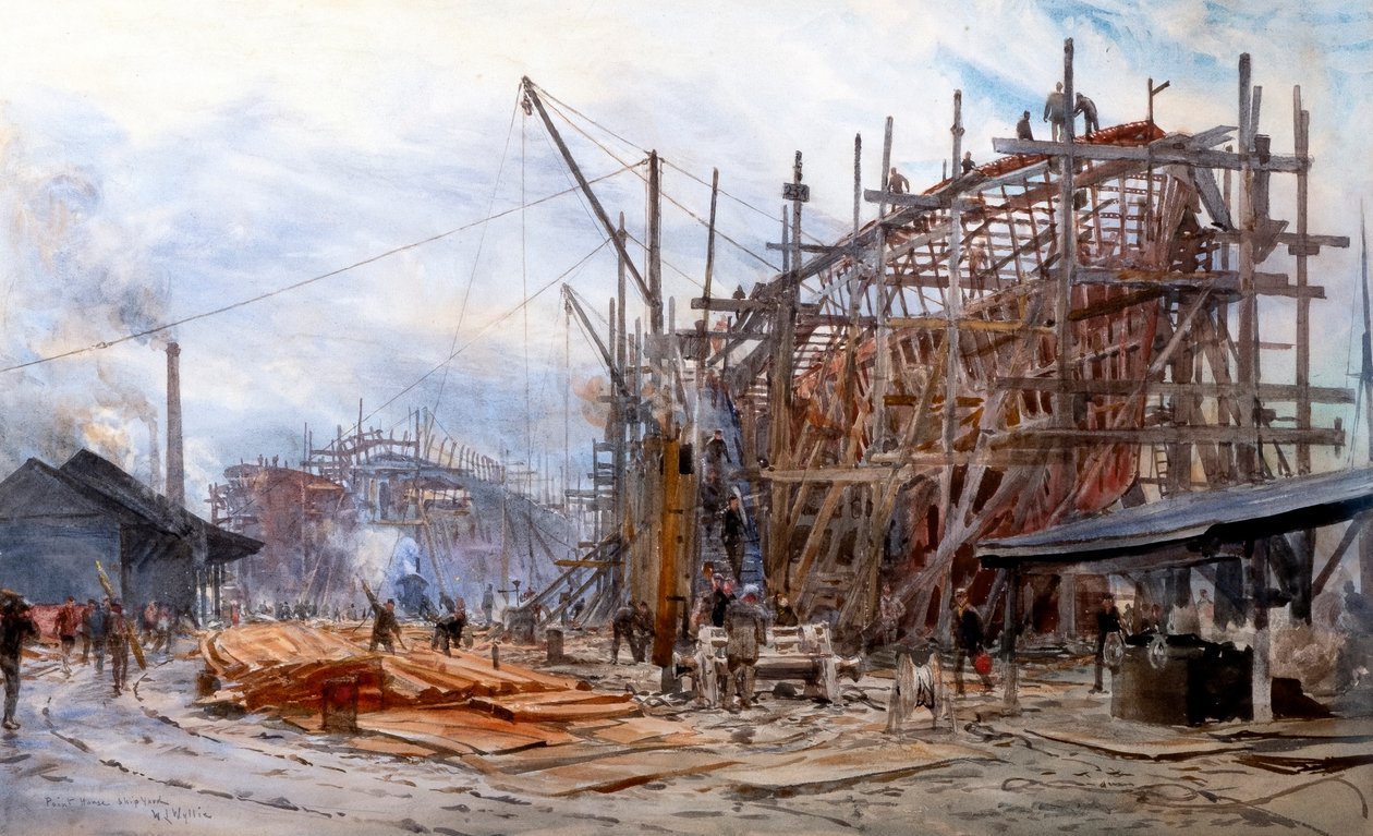 Point House Shipyard by William Lionel Wyllie