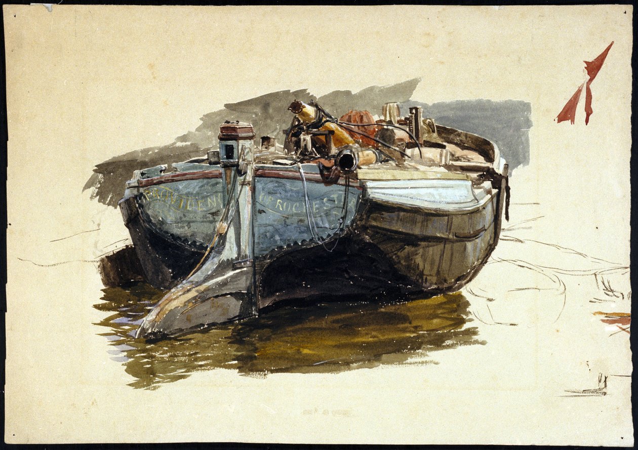 Thames Houseboat, England by William Lionel Wyllie