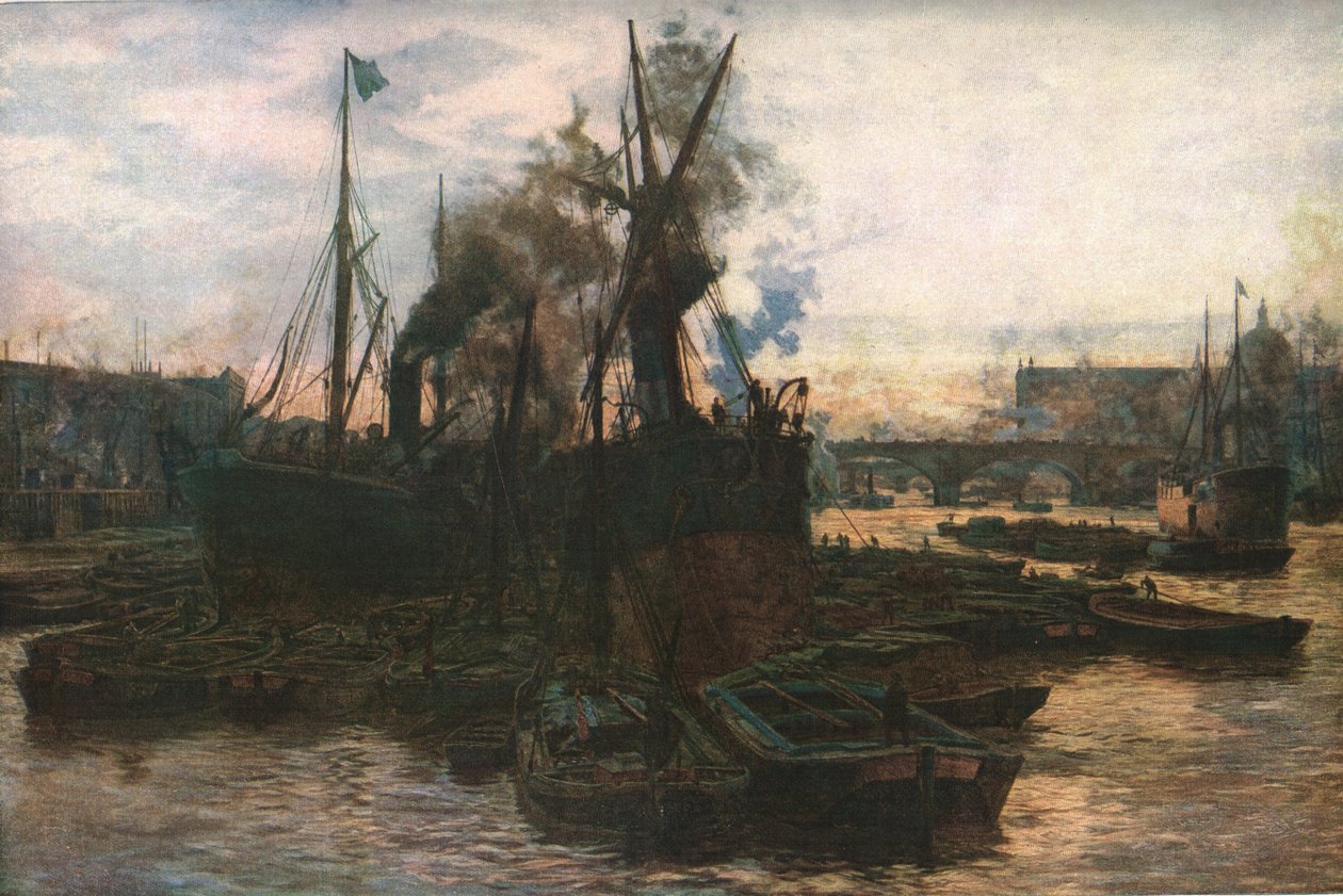 The Pool of London, late 19th-early 20th Century, c1930 by William Lionel Wyllie