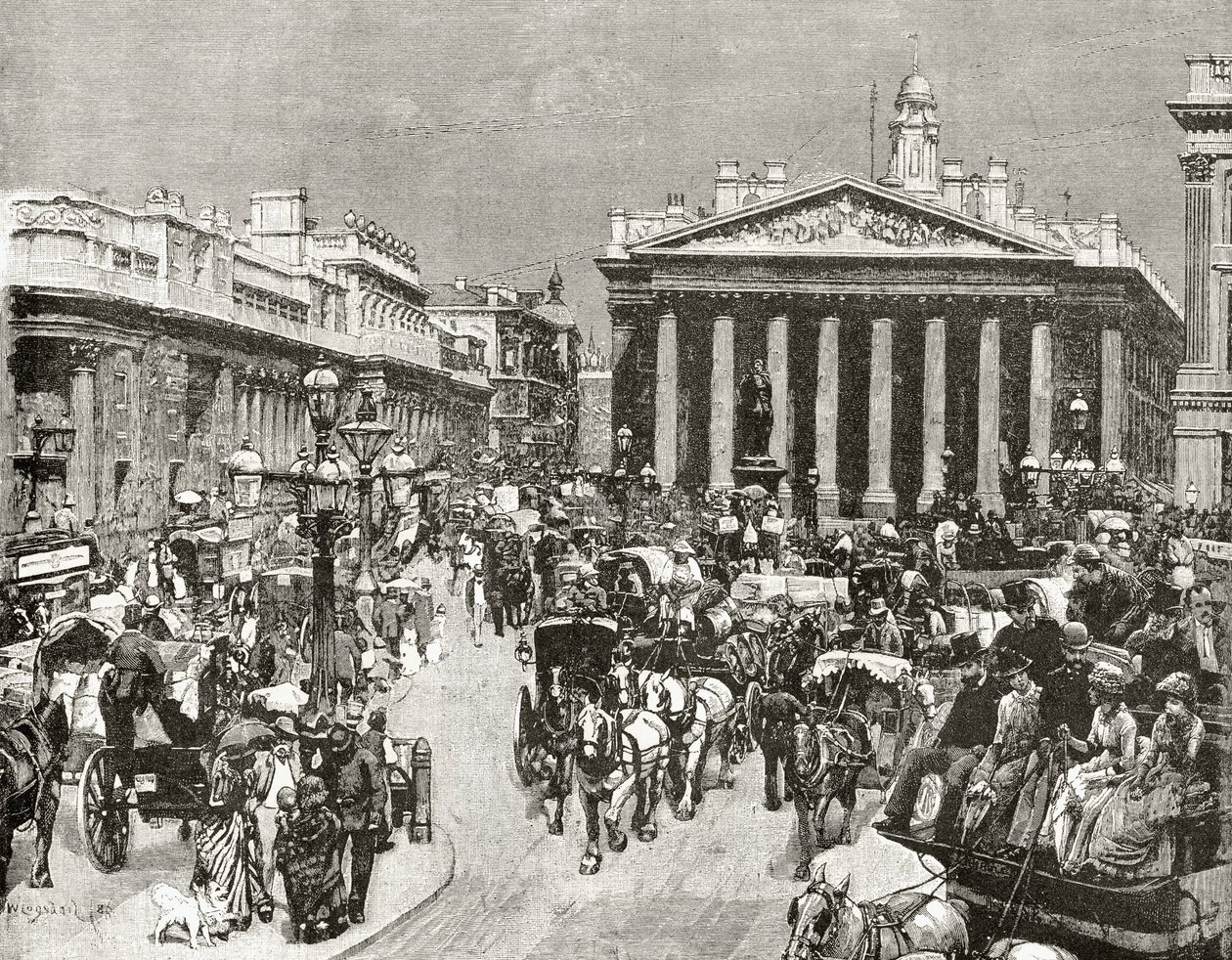 The Bank of England and the Royal Exchange in the nineteenth century by William Logsdail
