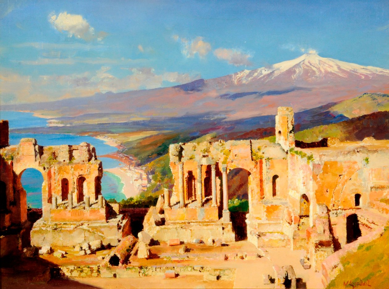 The Greek Theatre, Taormina, Sicily by William Logsdail