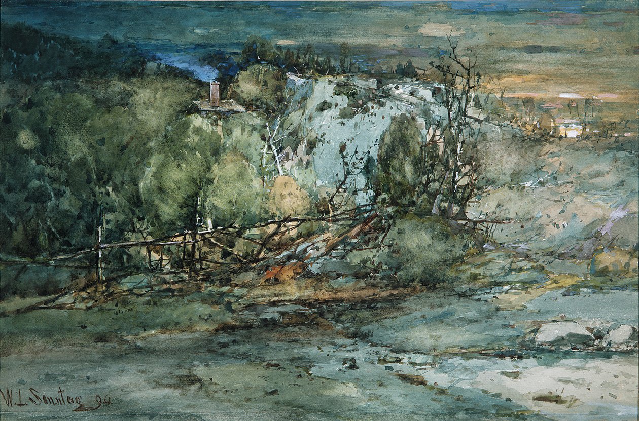 Frontier Cabin, 1894 by William Louis Sonntag