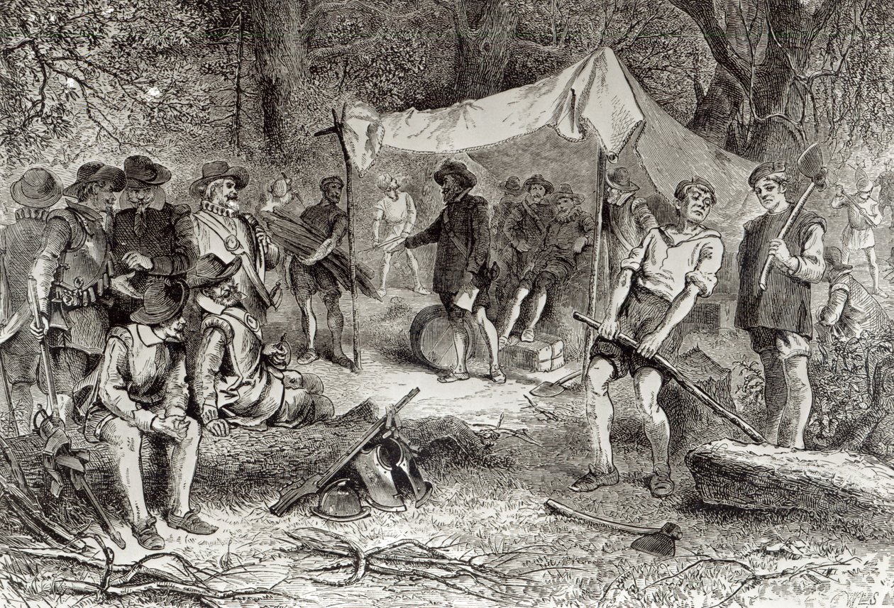The First Day at Jamestown, 14th May 1607, from 