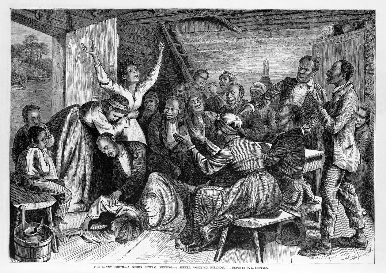The Sunny South - a revival meeting - a seeker 
