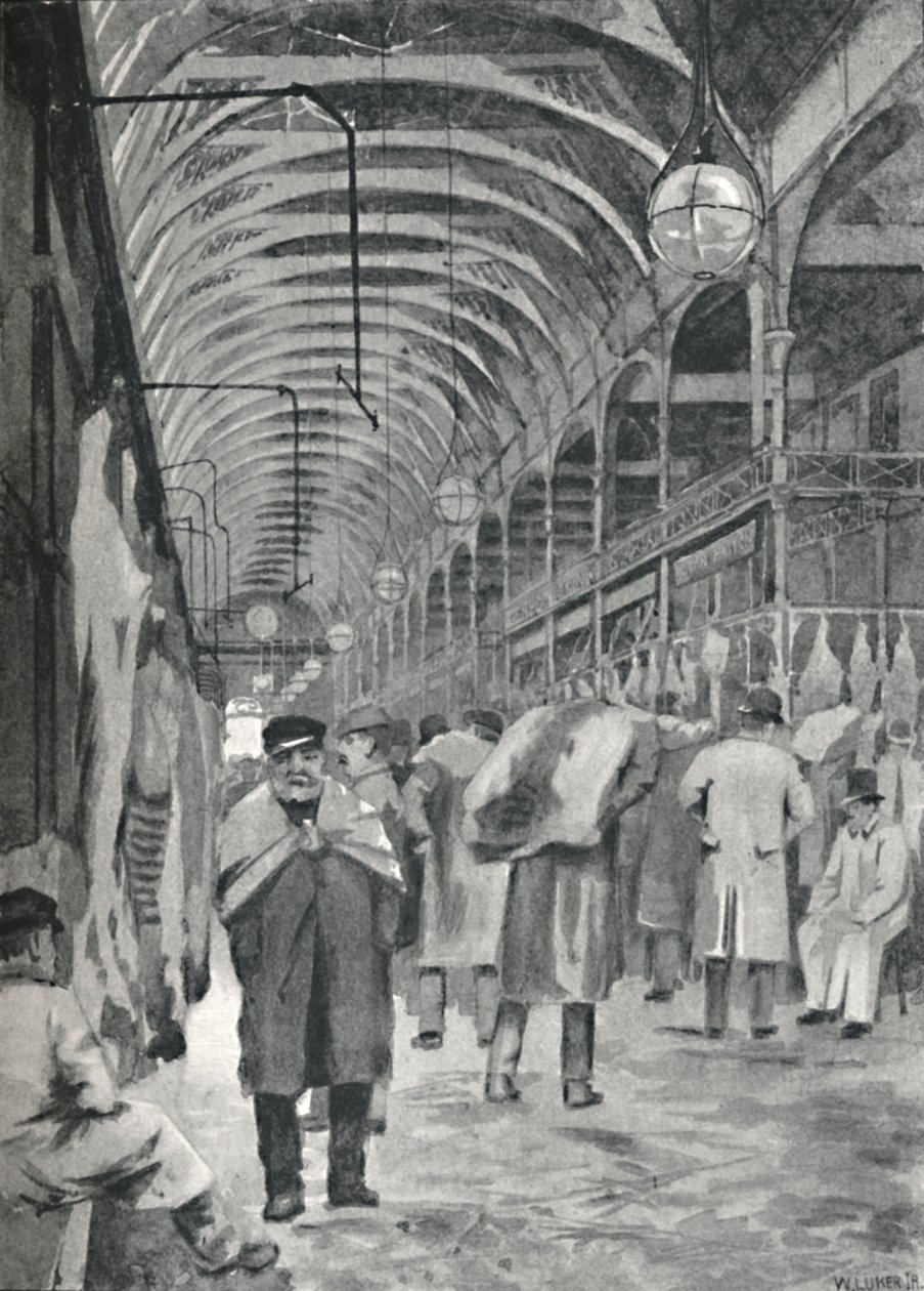 The Metropolitan Meat Market, Smithfield, 1891 by William Luker