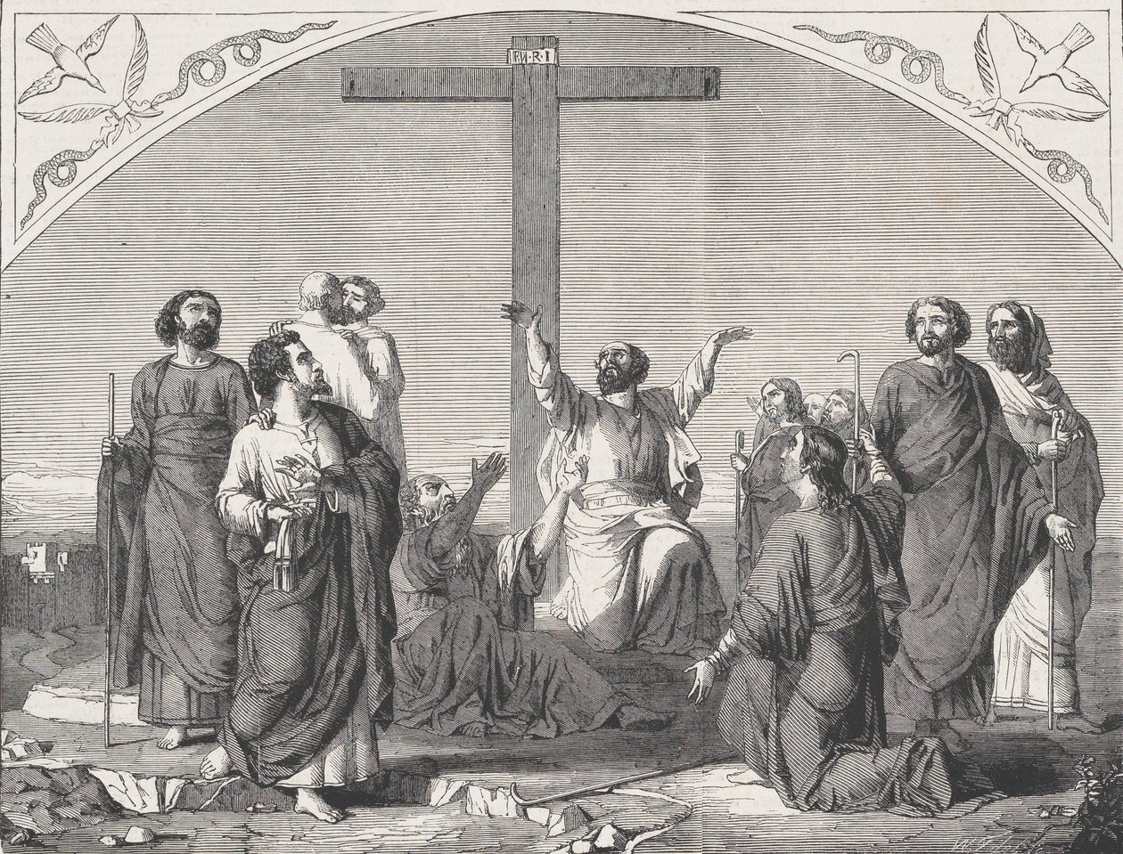 The Mission of the Apostles, from Illustrated London News, October 30, 1865 by William Luson Thomas