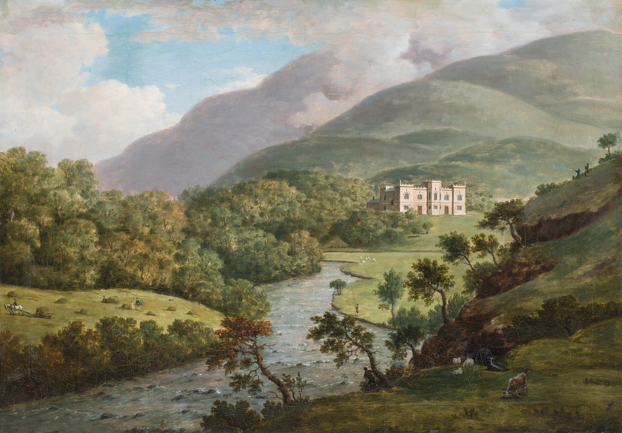 A Prospect of Kielder Castle, North Tyne, Northumberland by William Marlow