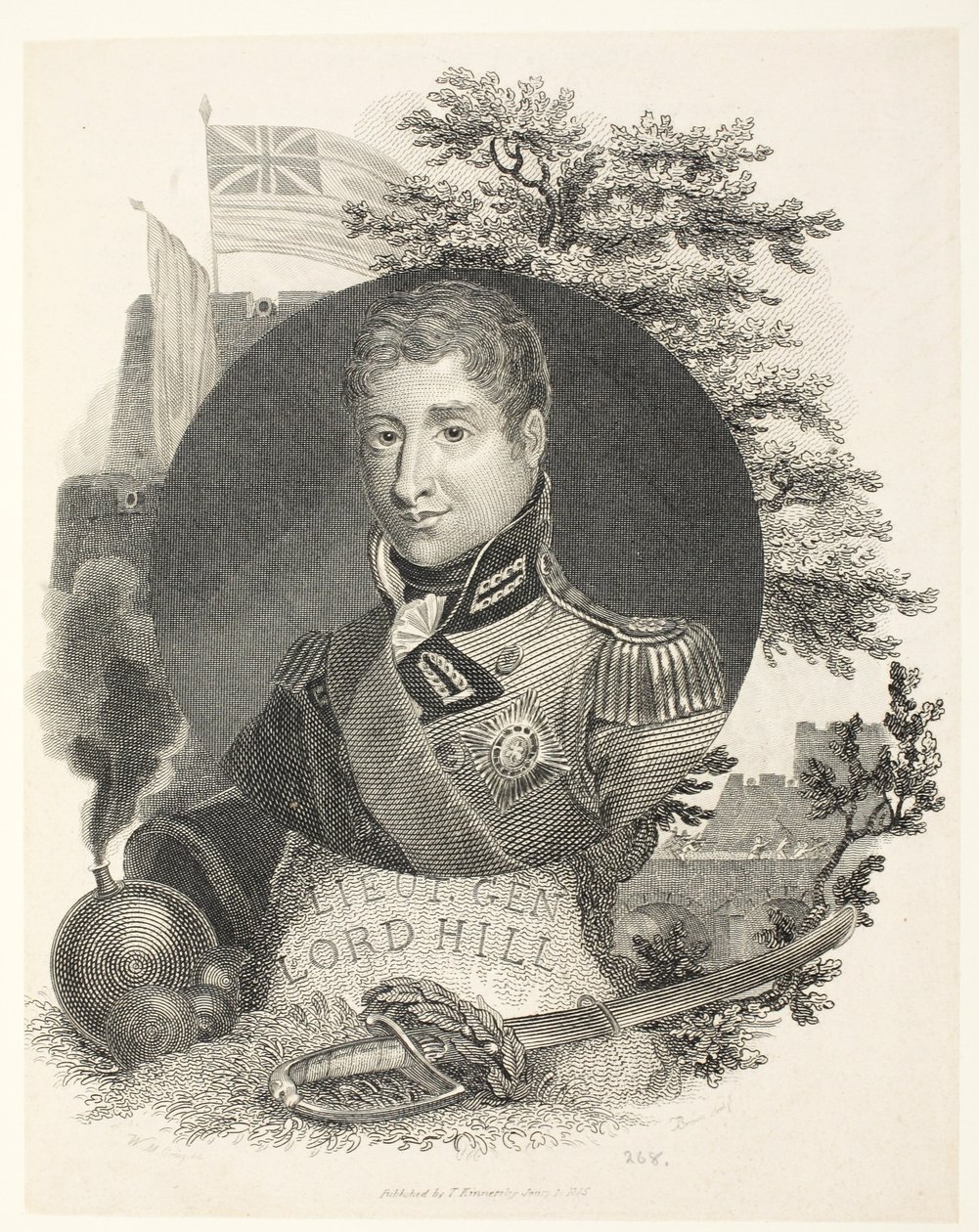 Lieut General Lord Hill KB, Engraved by Brown, Published by Kinnersley by William Marshall Craig