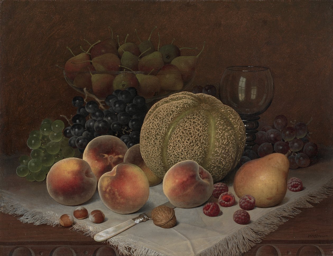 Still Life with Cantaloupe by William Mason Brown