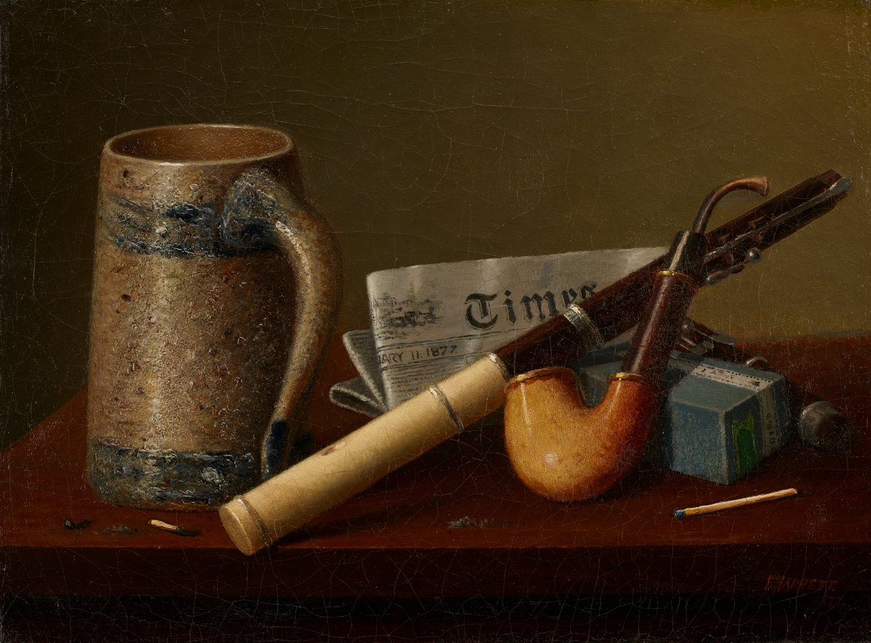 Still Life with Flute and Times by William Michael Harnett