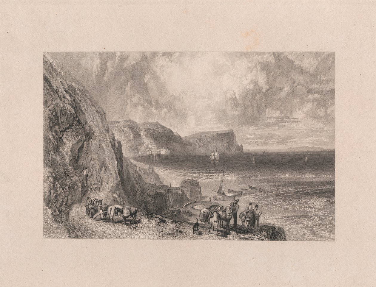 Clovelly Bay and Lundy Island by William Miller