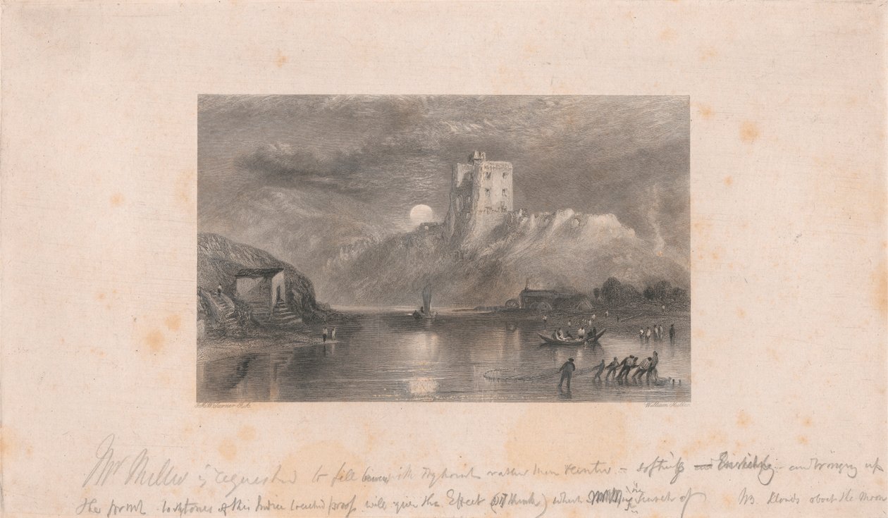 Norham Castle - Moonrise by William Miller