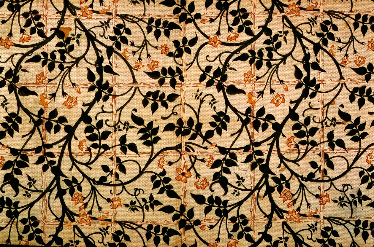 Jasmine trail curtain design, 1868-70 by William Morris