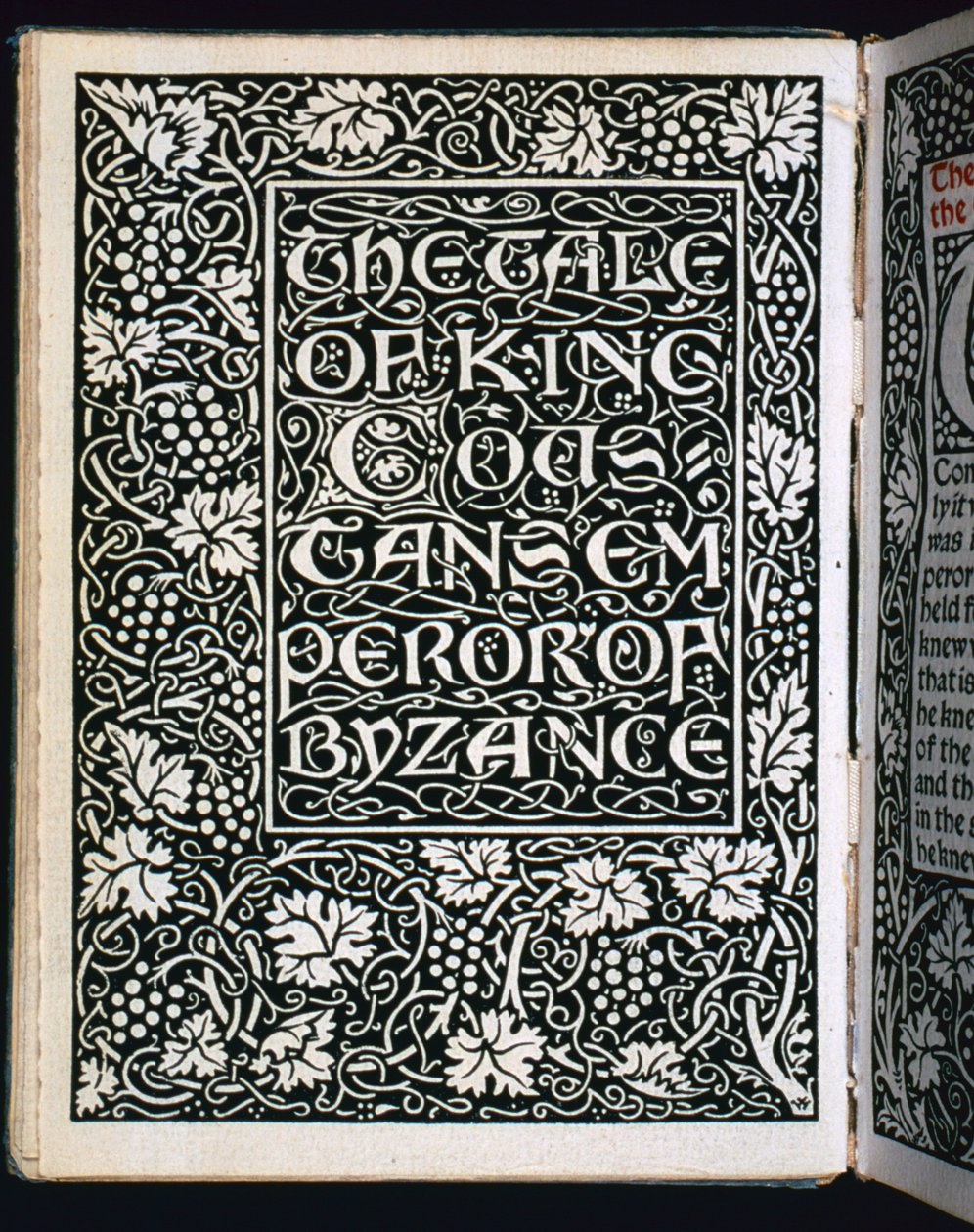 Title page from The Tale of the Emperor, 1894 by William Morris