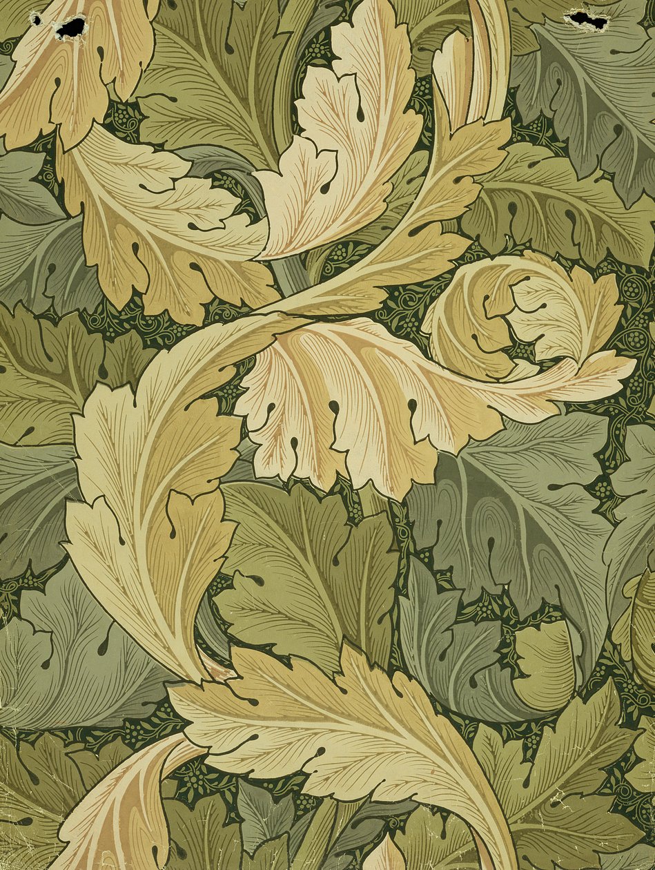 Wallpaper Design with Acanthus Woodland colours, 1875 by William Morris