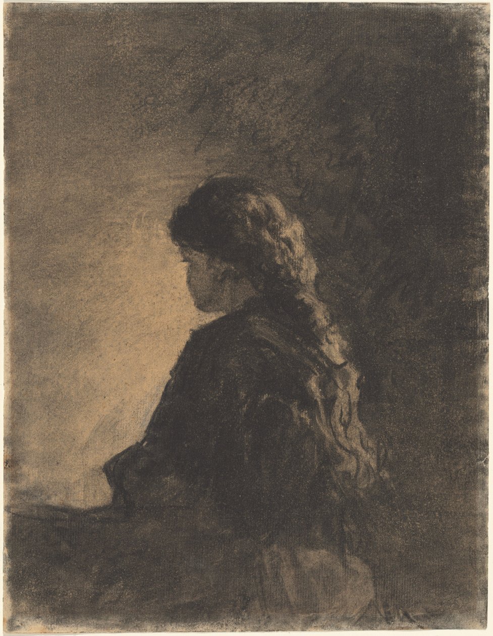 Seated Girl by William Morris Hunt