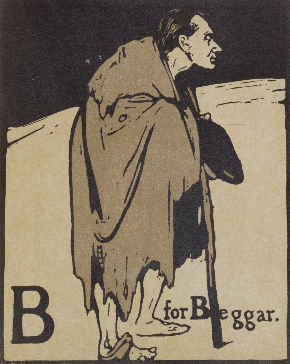 B for Beggar, illustration from 