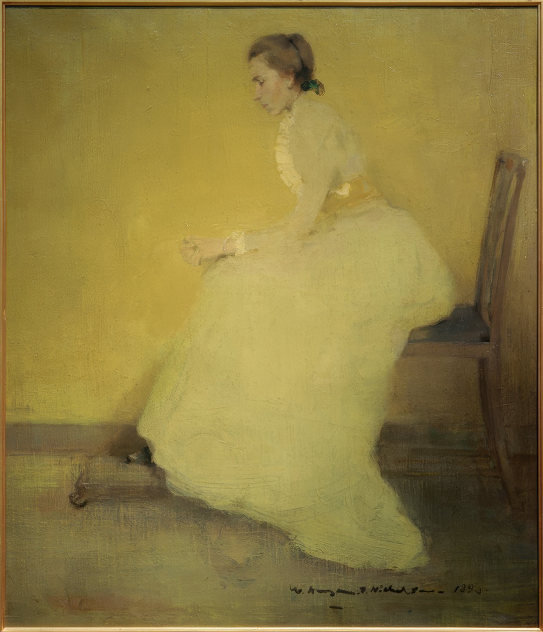 Woman in Yellow by William Nicholson