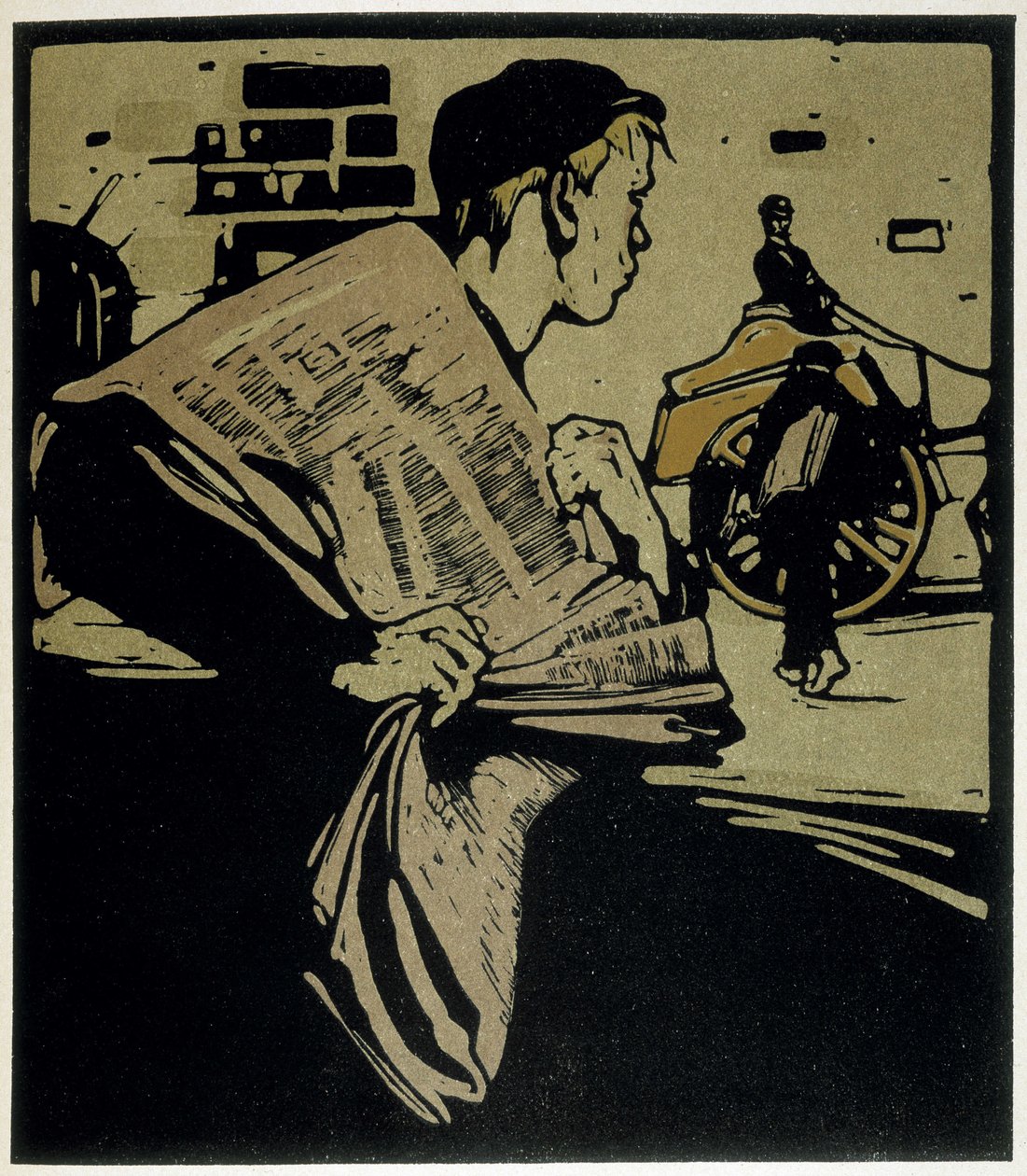 Newspaper Crier, London - in 